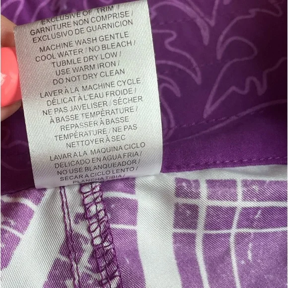 Y2K Body Glove Board Shorts Women’s Purple & White NEW - Picture 4 of 9